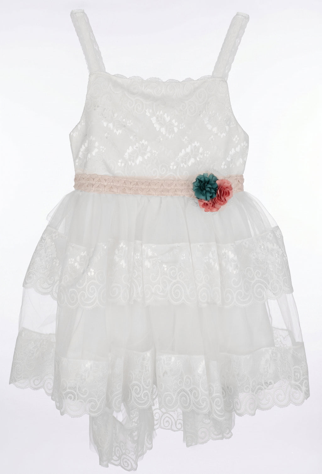 White Lace Girls Dress