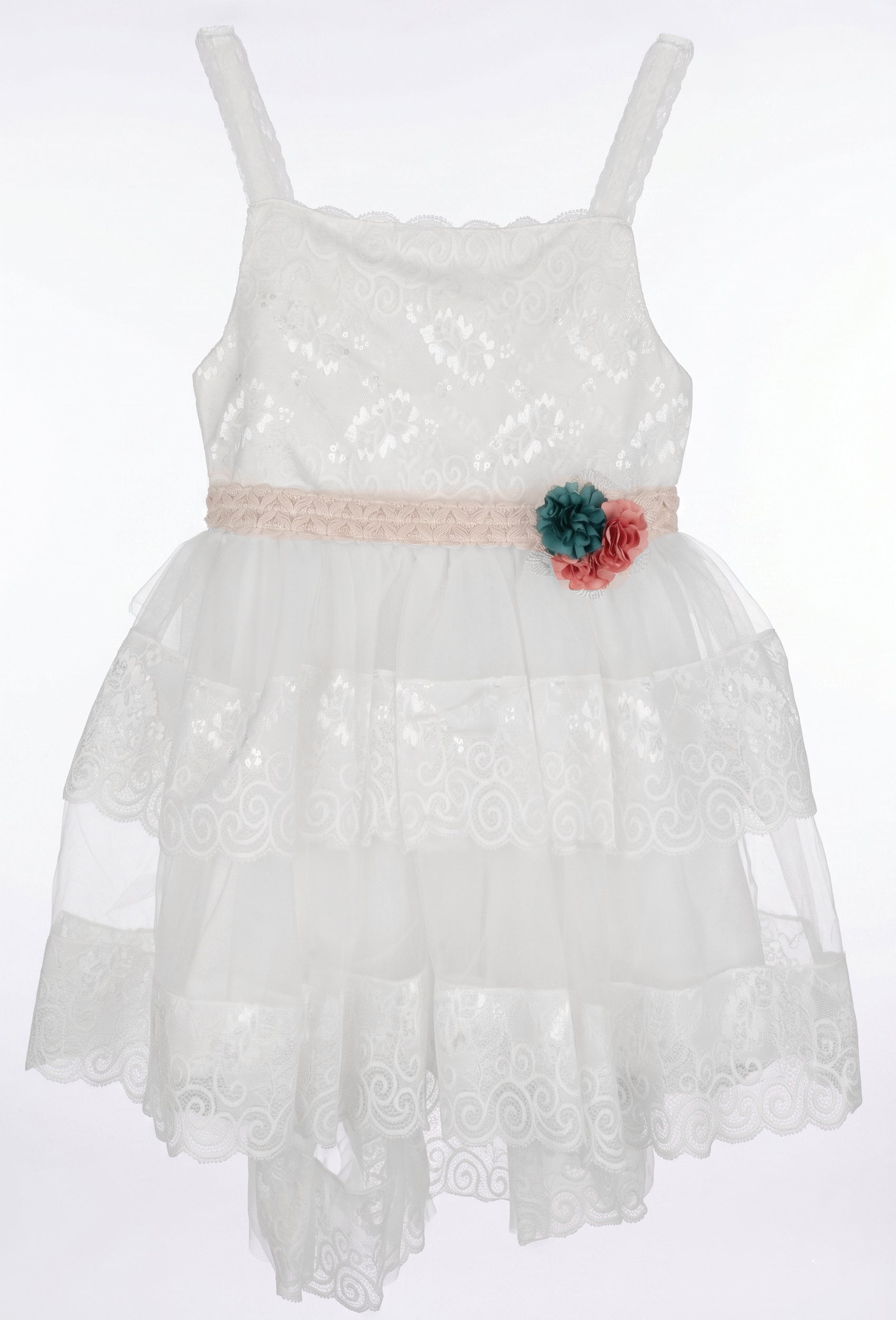 White Lace Girls Dress