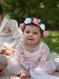 Newborn pink Lace Dress