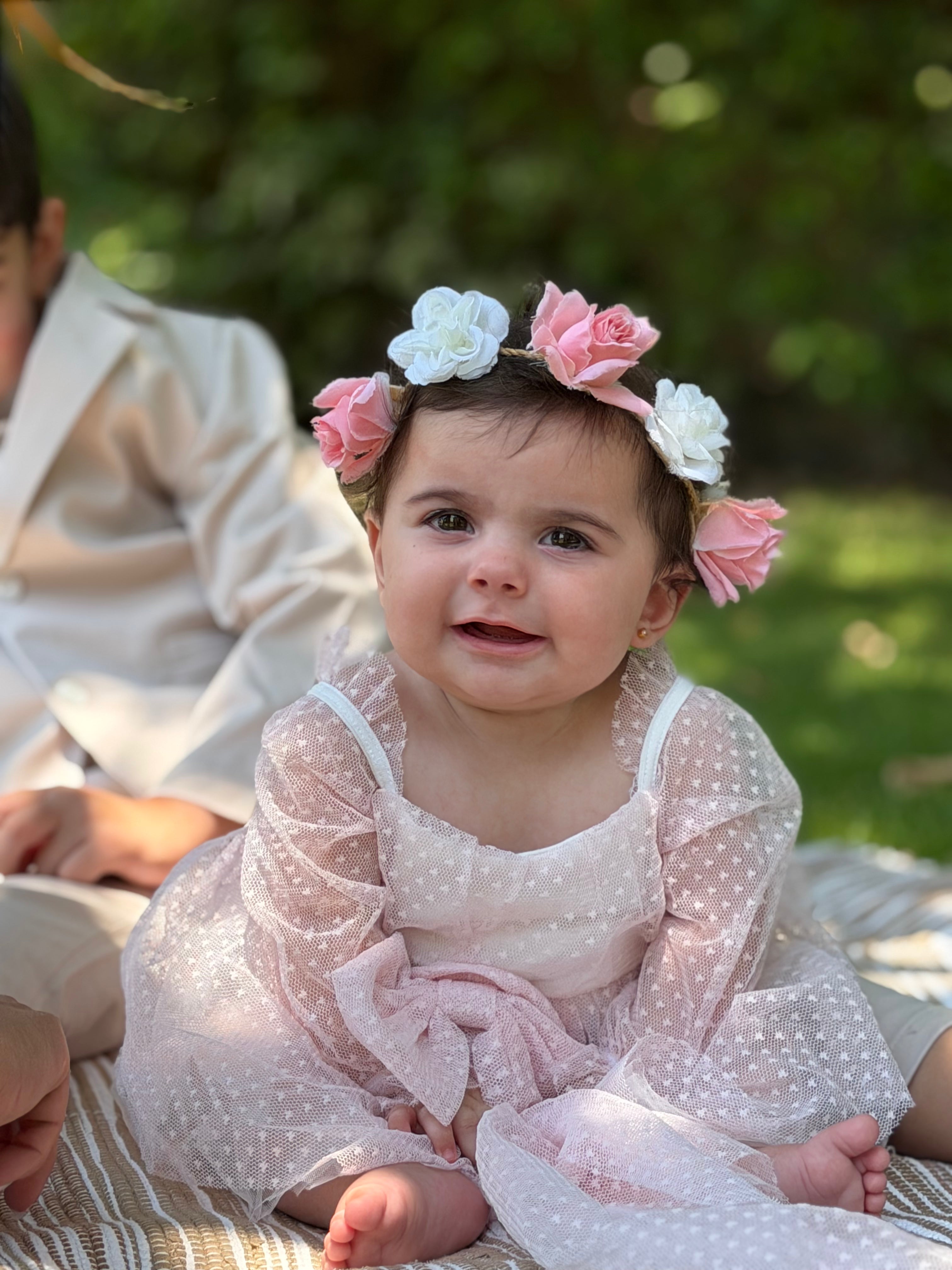 Newborn pink Lace Dress