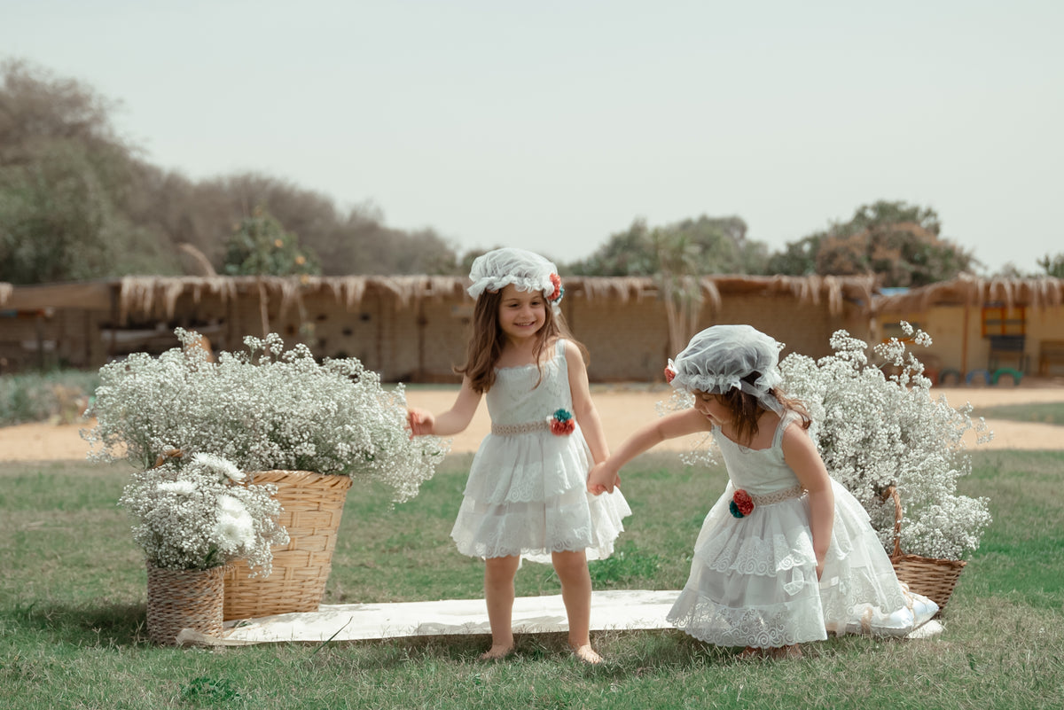 White Lace Girls Dress