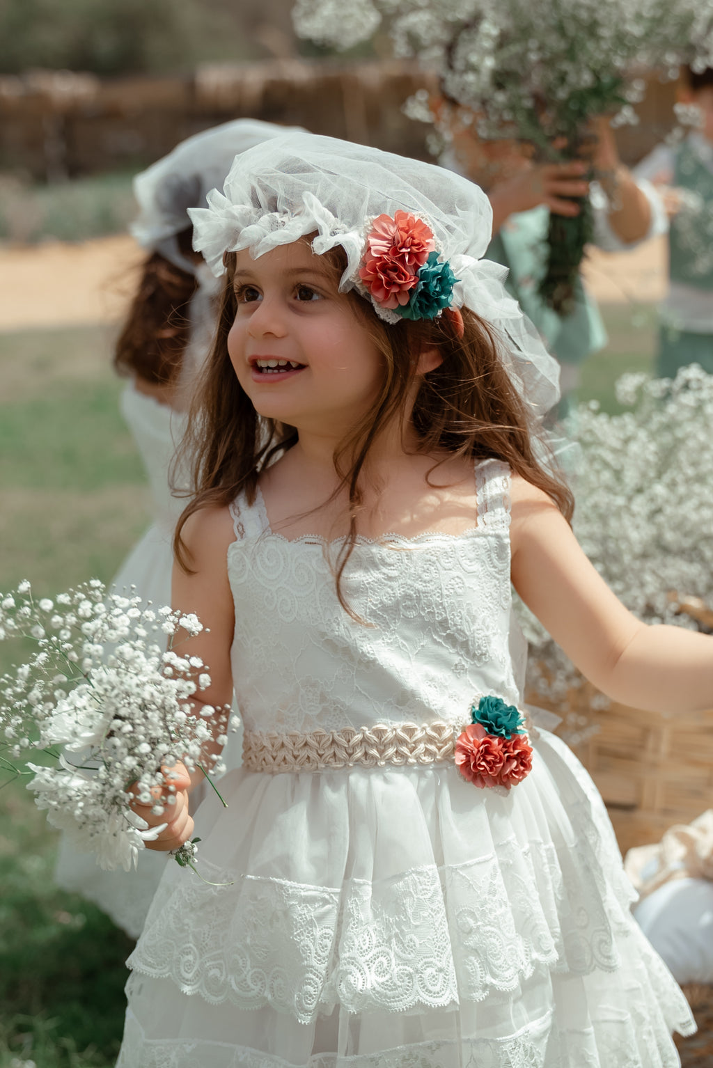 White Lace Girls Dress
